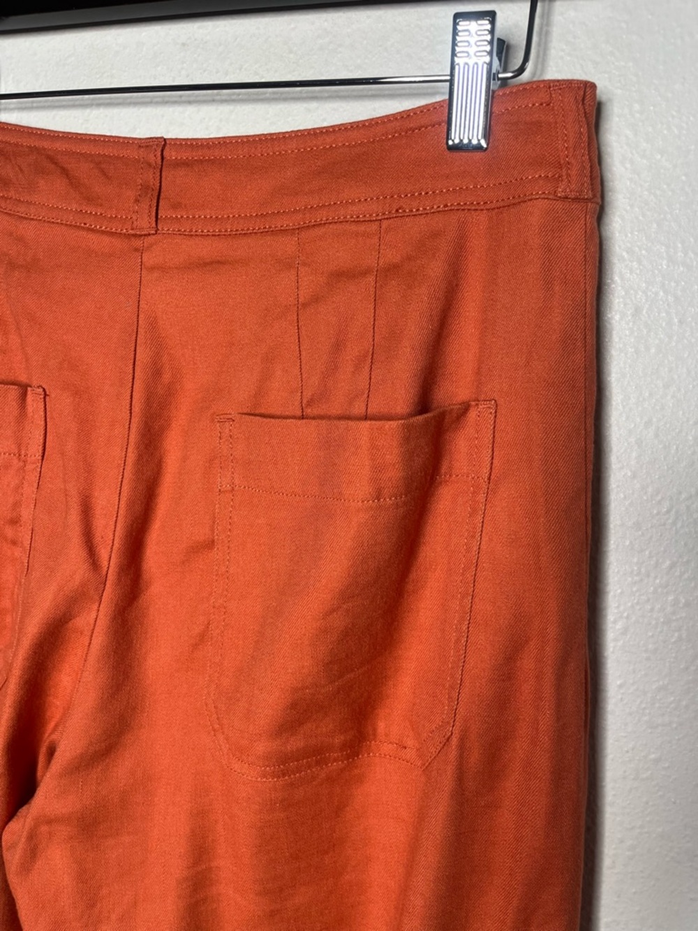 Maeve Anthropologie Wide-Leg Ettie Colette orange/terracotta Pants 28 M 6 8 - Picture 9 of 13